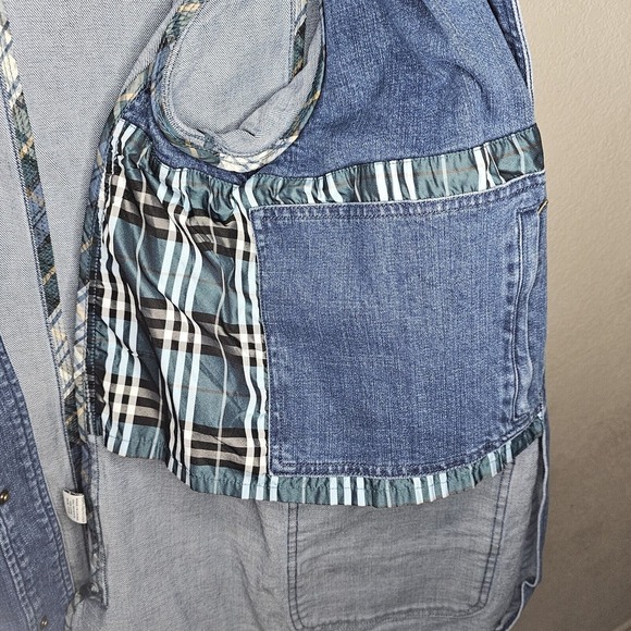 The Vermont Barn Coat Denim Corduroy Collar Womens Sz Large Outdoorsy Farm - Picture 7 of 12
